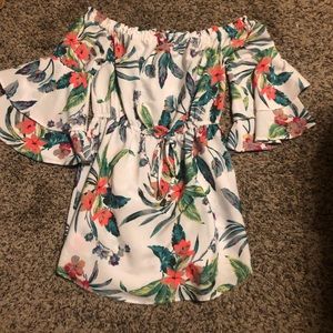 Floral off the shoulder dress